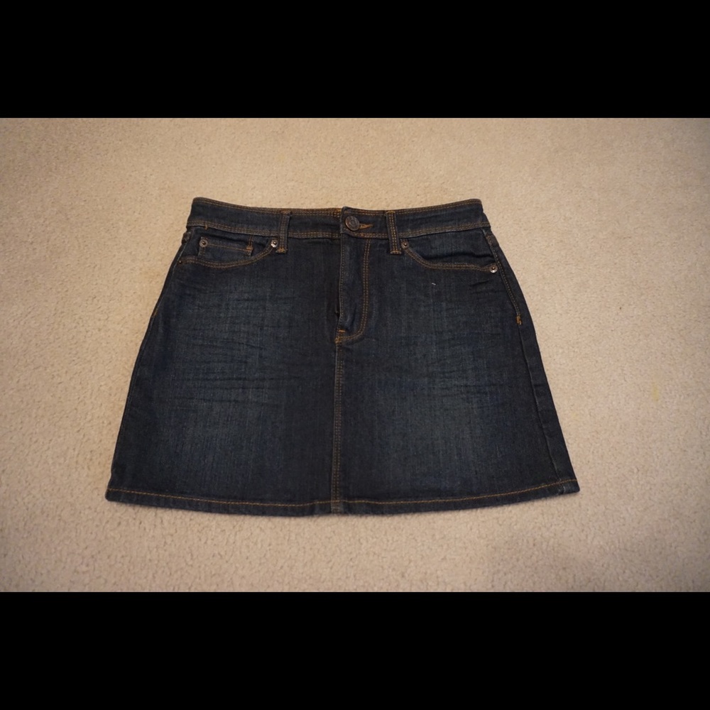 Blue jean mini skirt